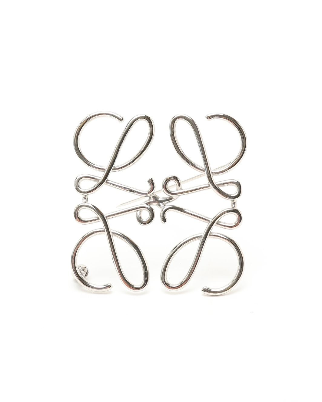 Loewe Anagram Brooch In Silver