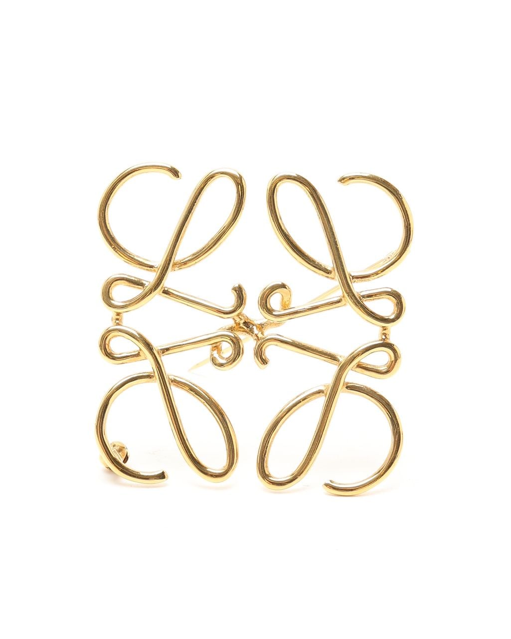 Loewe Anagram Brooch In Gold