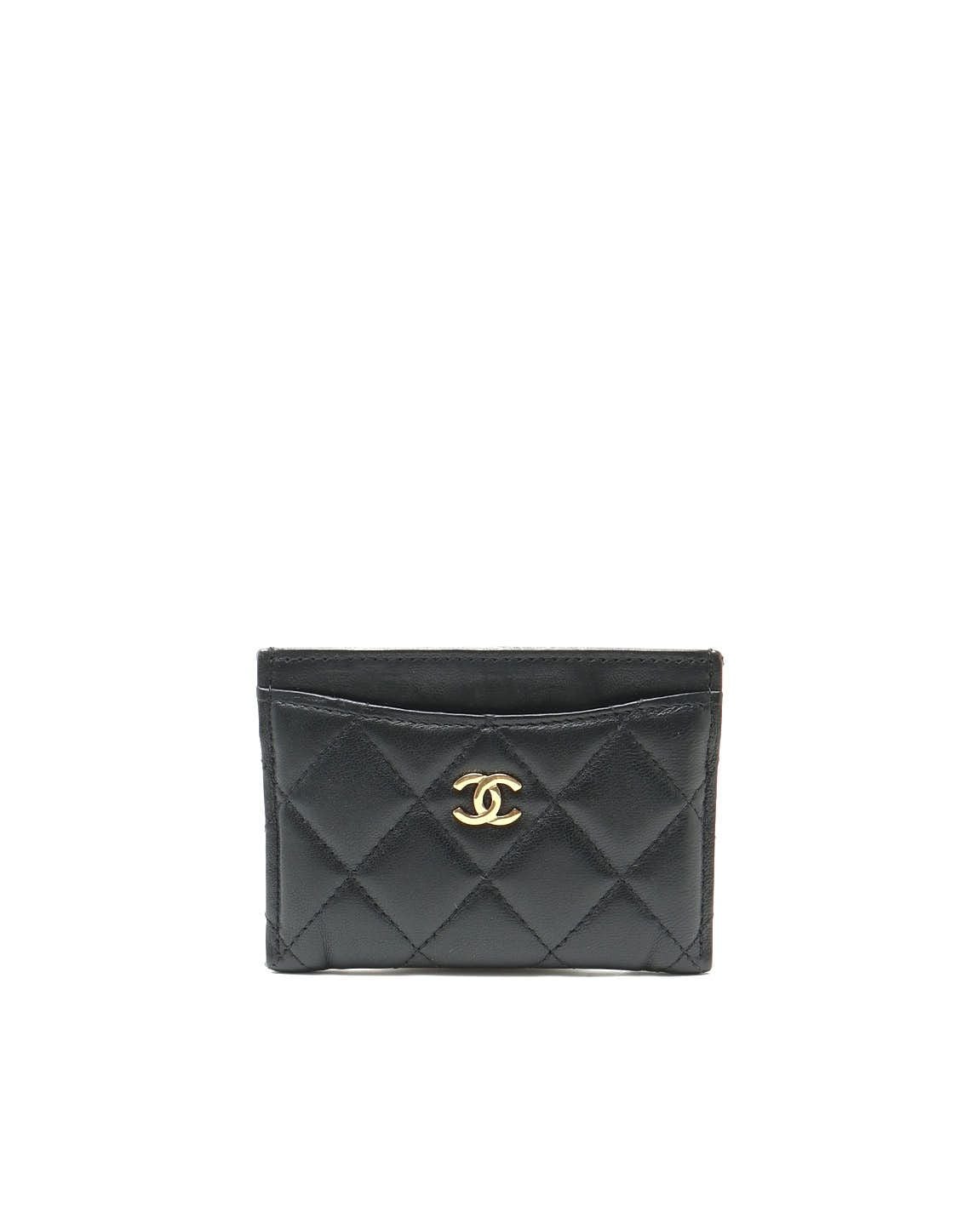 Chanel Coco Mark Card Holder In Black