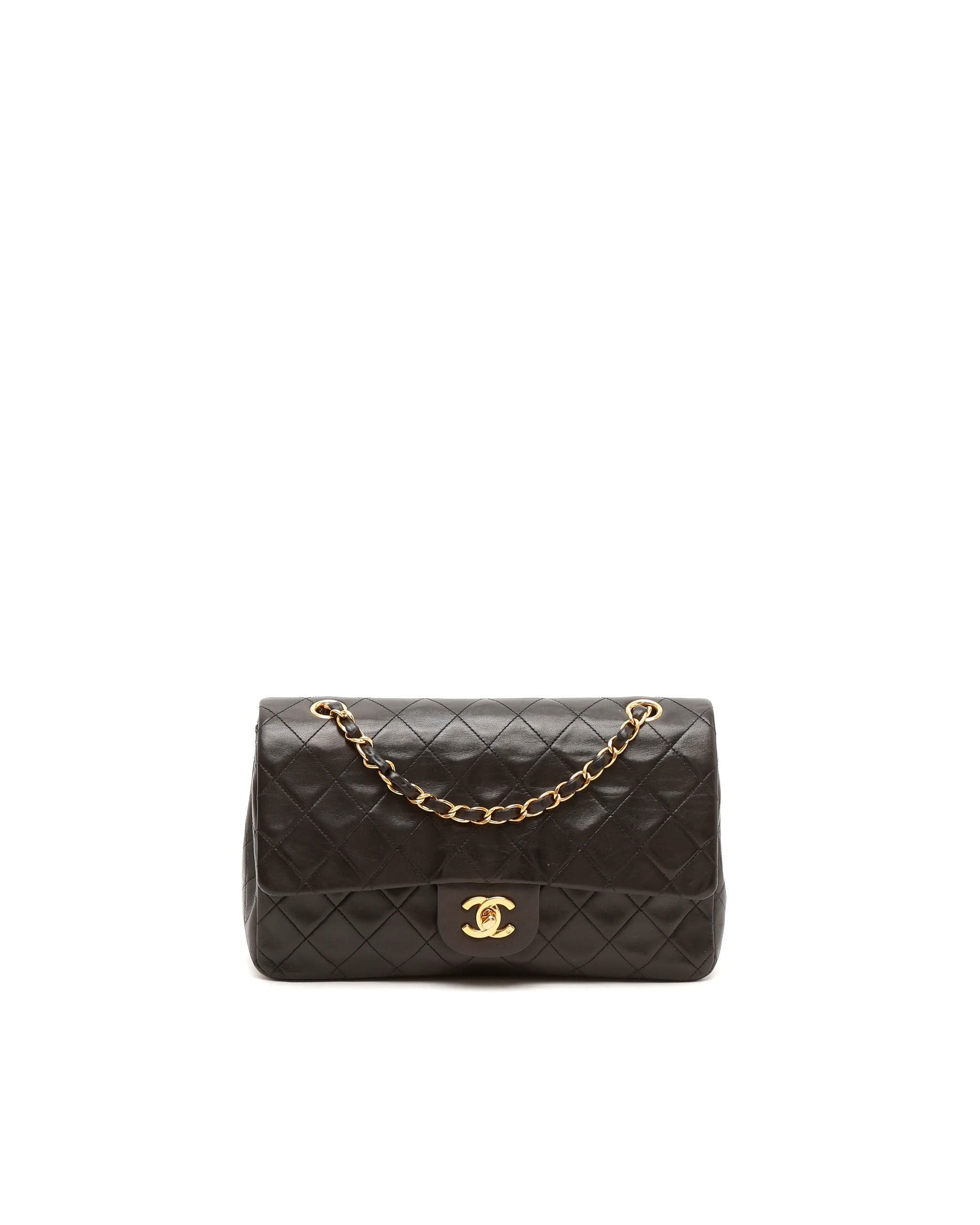 Chanel Classic Medium Double Flap Bag In Black