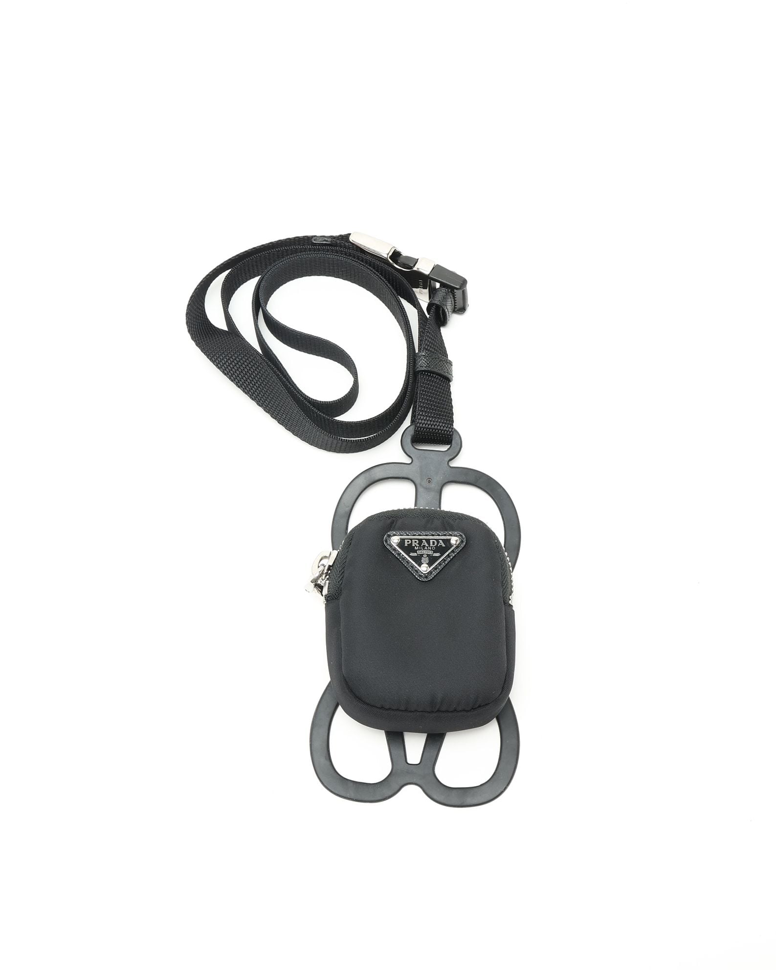 Prada Tessuto Cargo Phone Case In Black