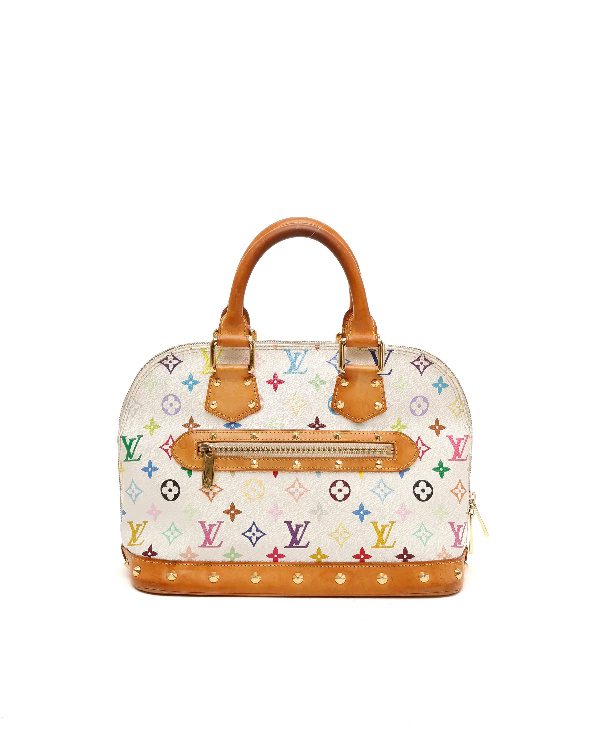 Louis Vuitton X Takashi Murakami Monogram Alma Pm Bag In White