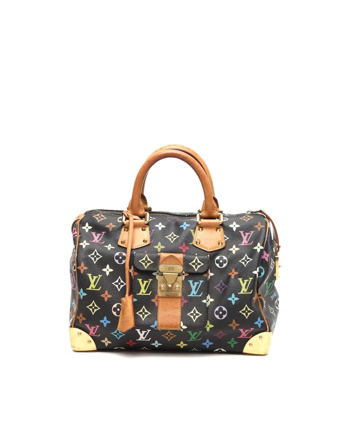 Louis Vuitton Murakami Speedy 30 Bag In Black