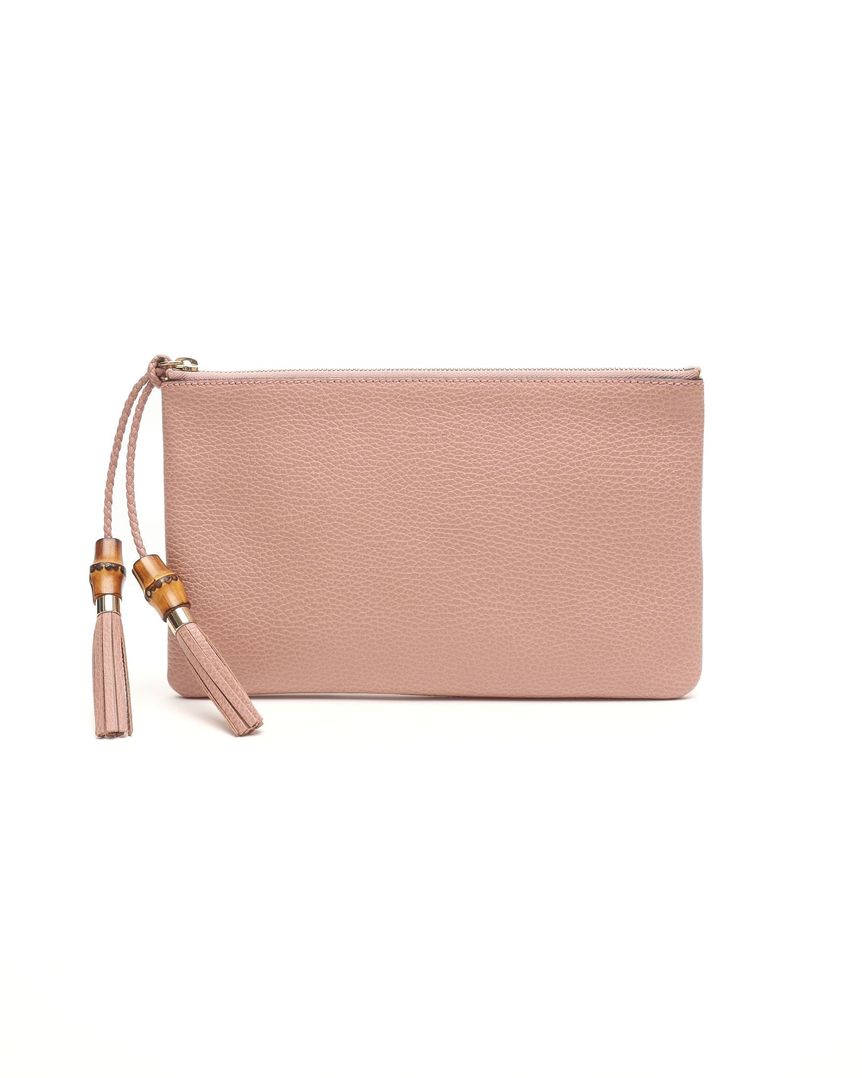 Gucci Bamboo Pouch In Pink