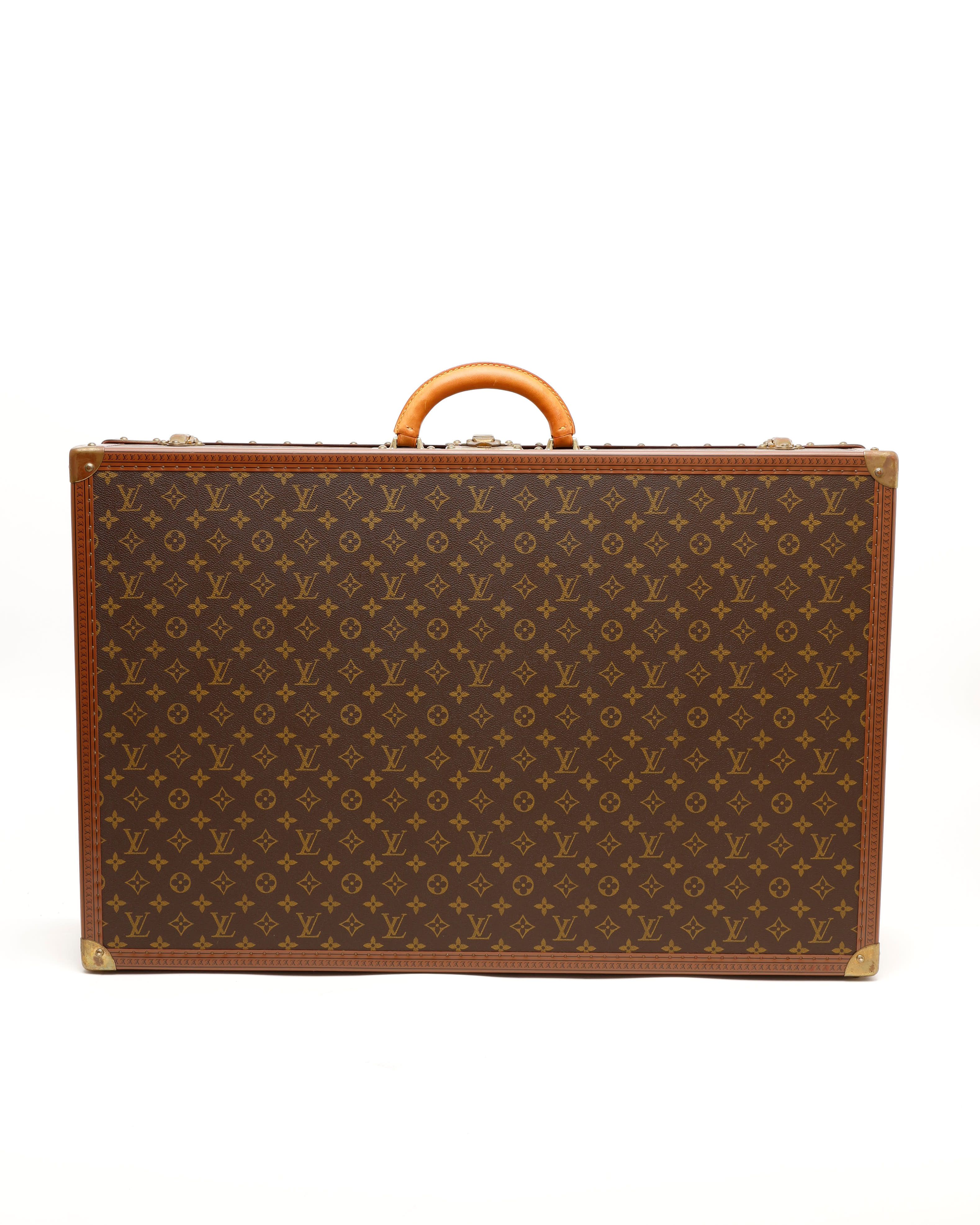 Louis Vuitton Monogram Alzer 75 Hardsided Luggage Bag In Brown