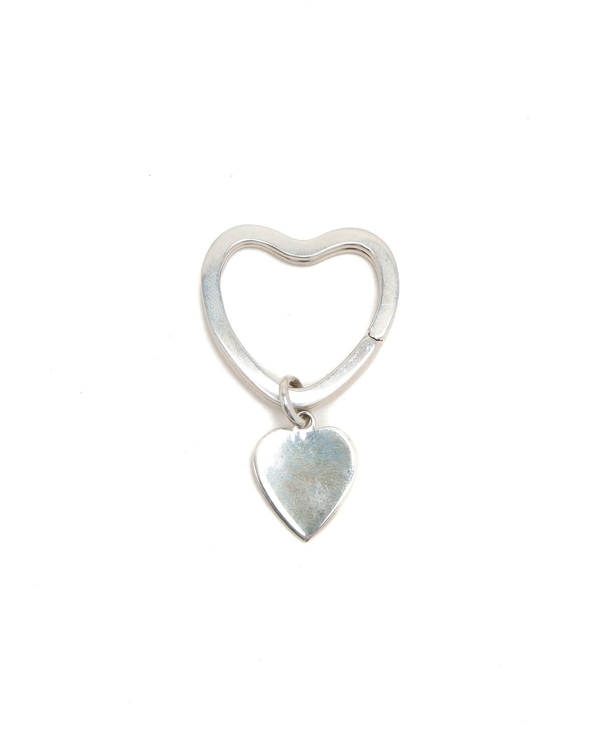 Pre-owned Tiffany & Co Heart Silver Key Ring