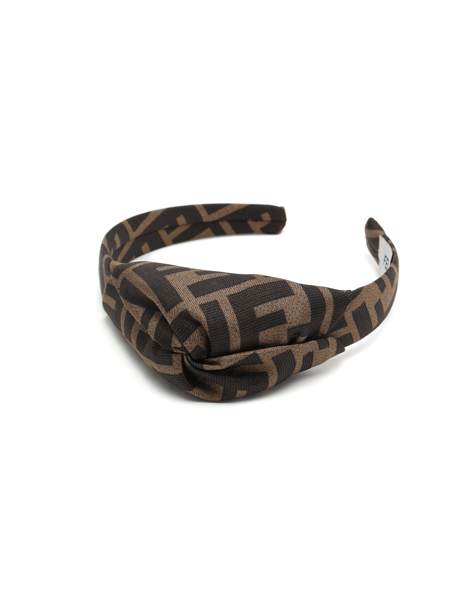 Pre-owned Fendi Zucca Headband In Brown