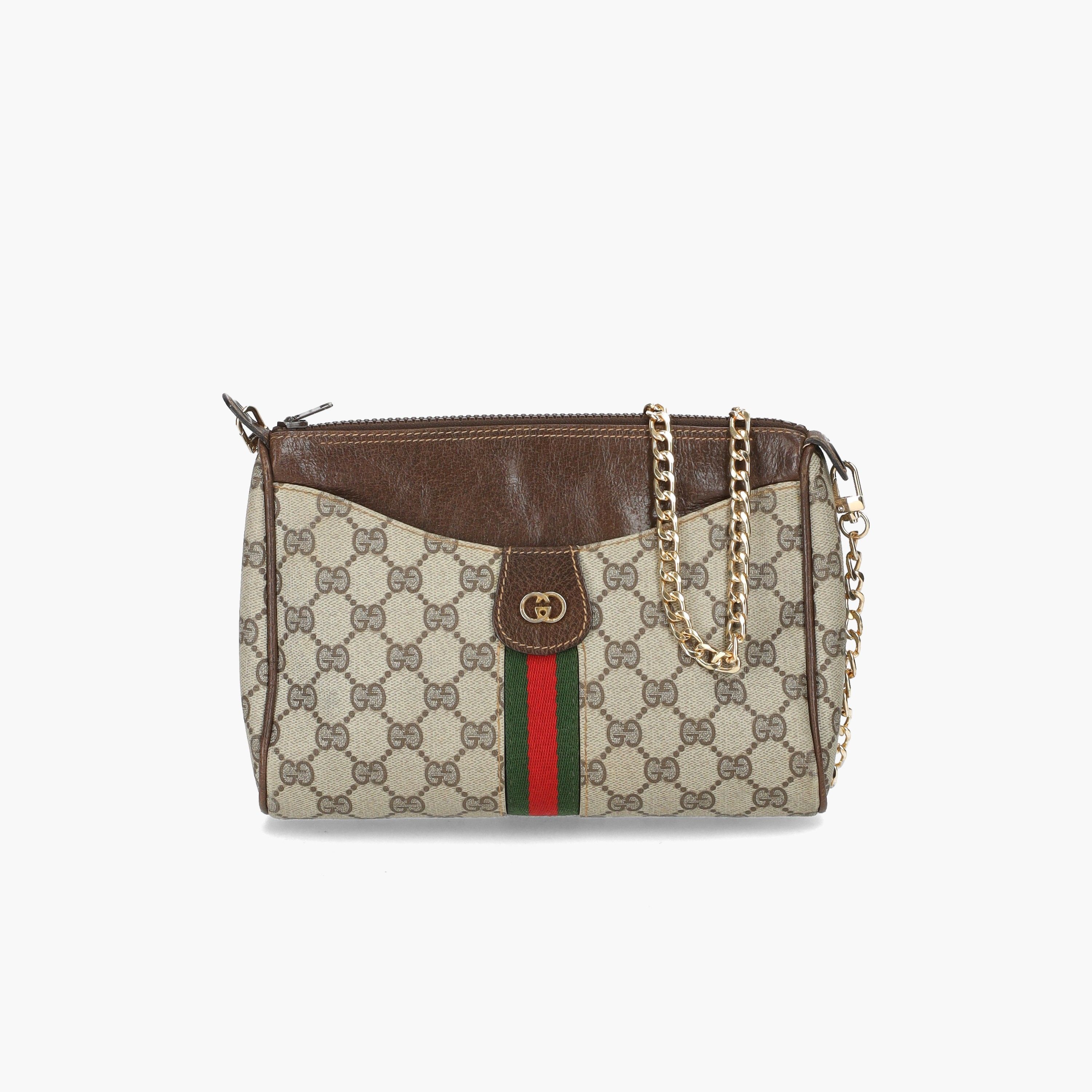 GUCCI GG-Supreme Chain Shoulder Bag