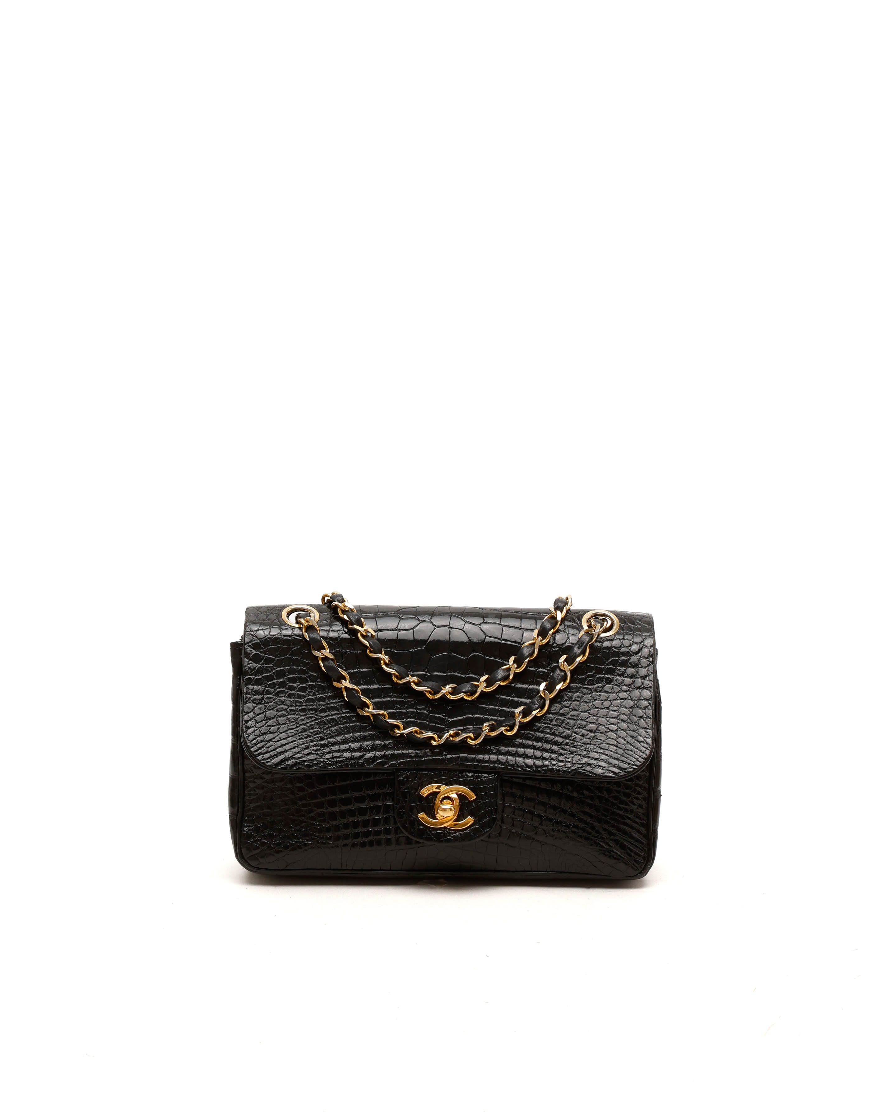 Chanel Small Classic Alligator Double Flap Bag