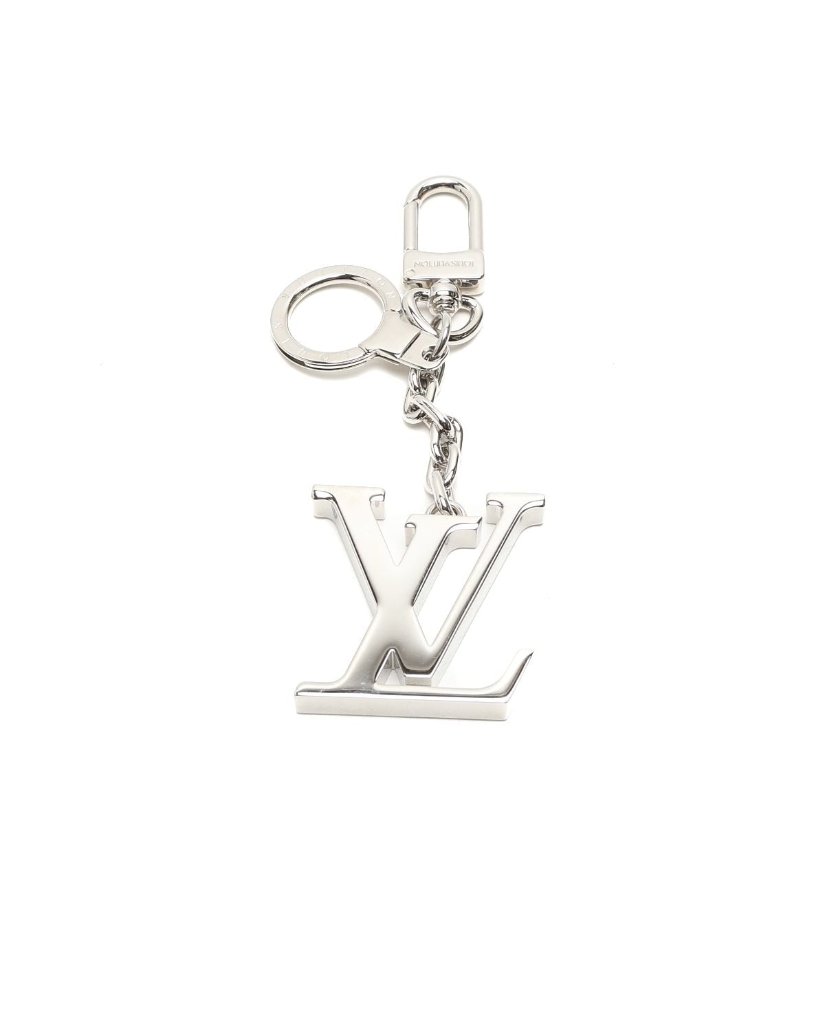 Pre-owned Louis Vuitton Lv Bag Charm In Silver