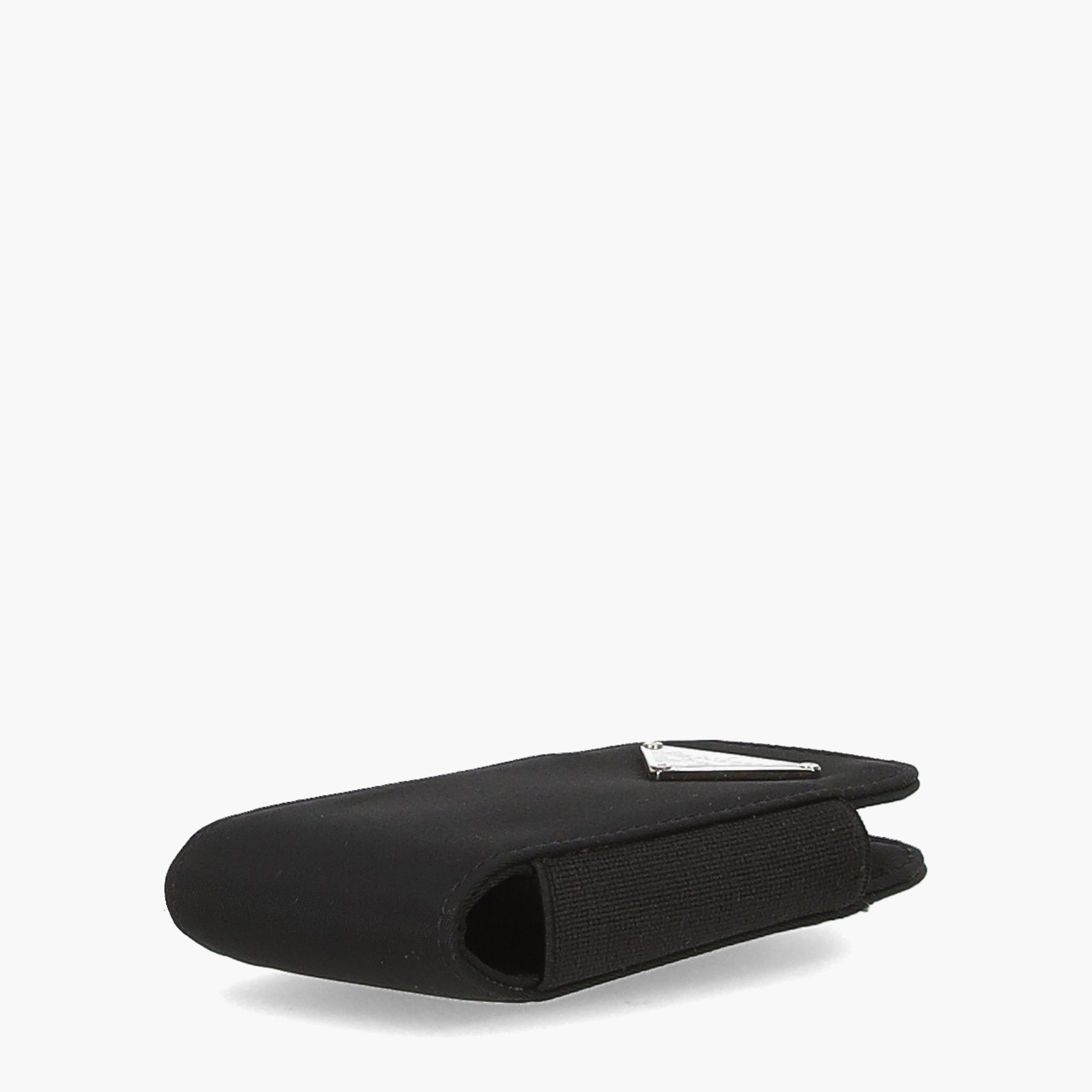 Prada Black Tessuto Cell Phone Holder Pouch
