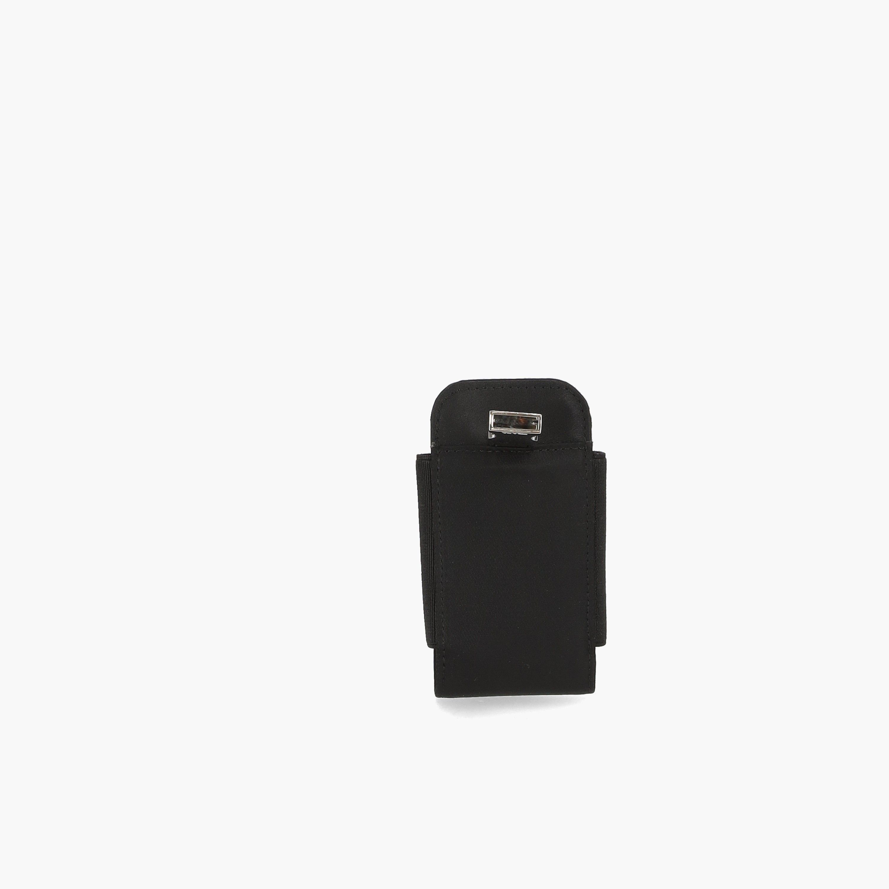 Prada Black Tessuto Cell Phone Holder Pouch