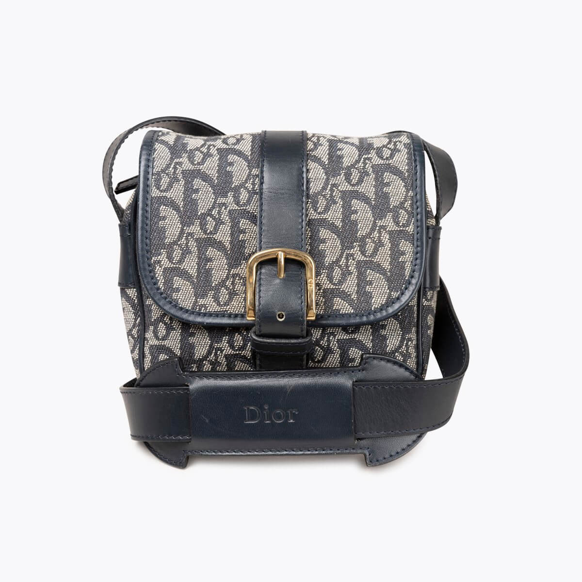 CHRISTIAN DIOR Small Diorissimo Canvas Trotter Bag