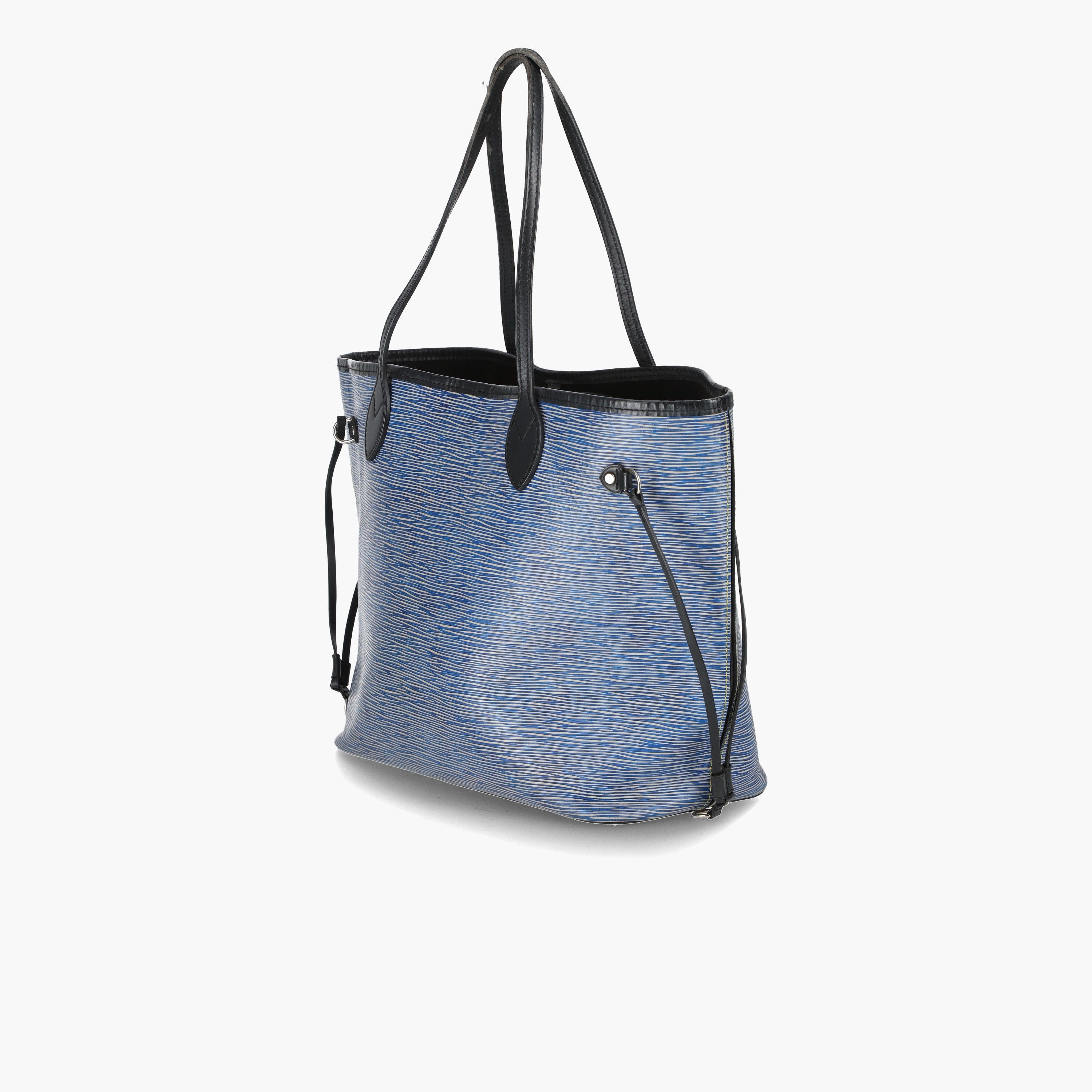 Pre-owned Louis Vuitton Epi Neverfull Mm Tote Bag In Blue