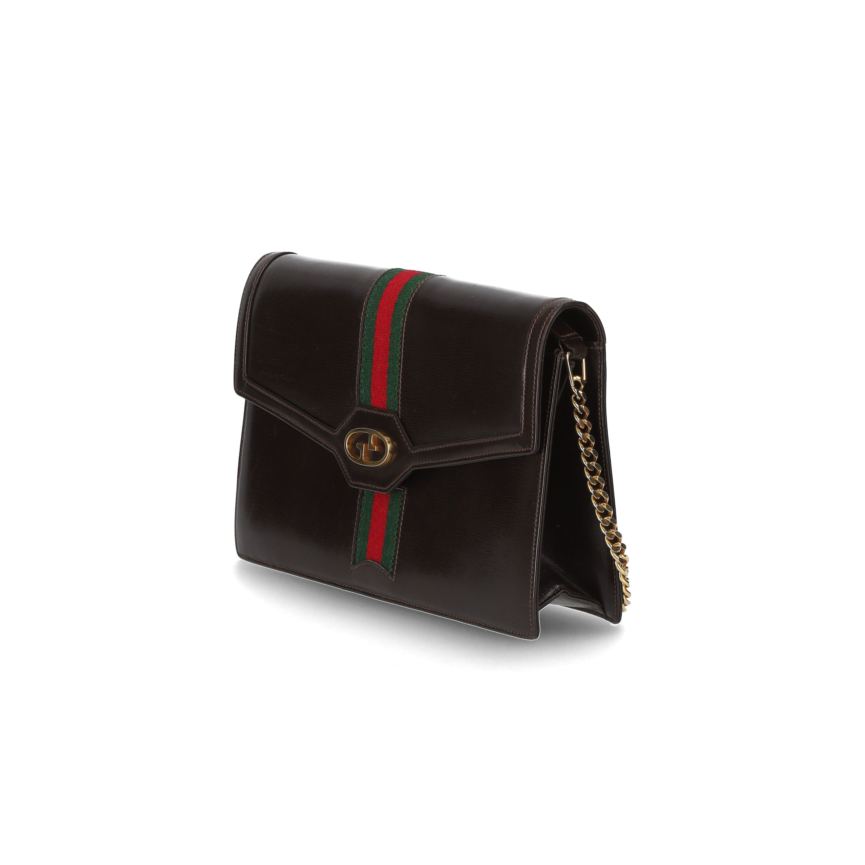 Gucci Gg Sherry Line Shoulder Bag In Brown