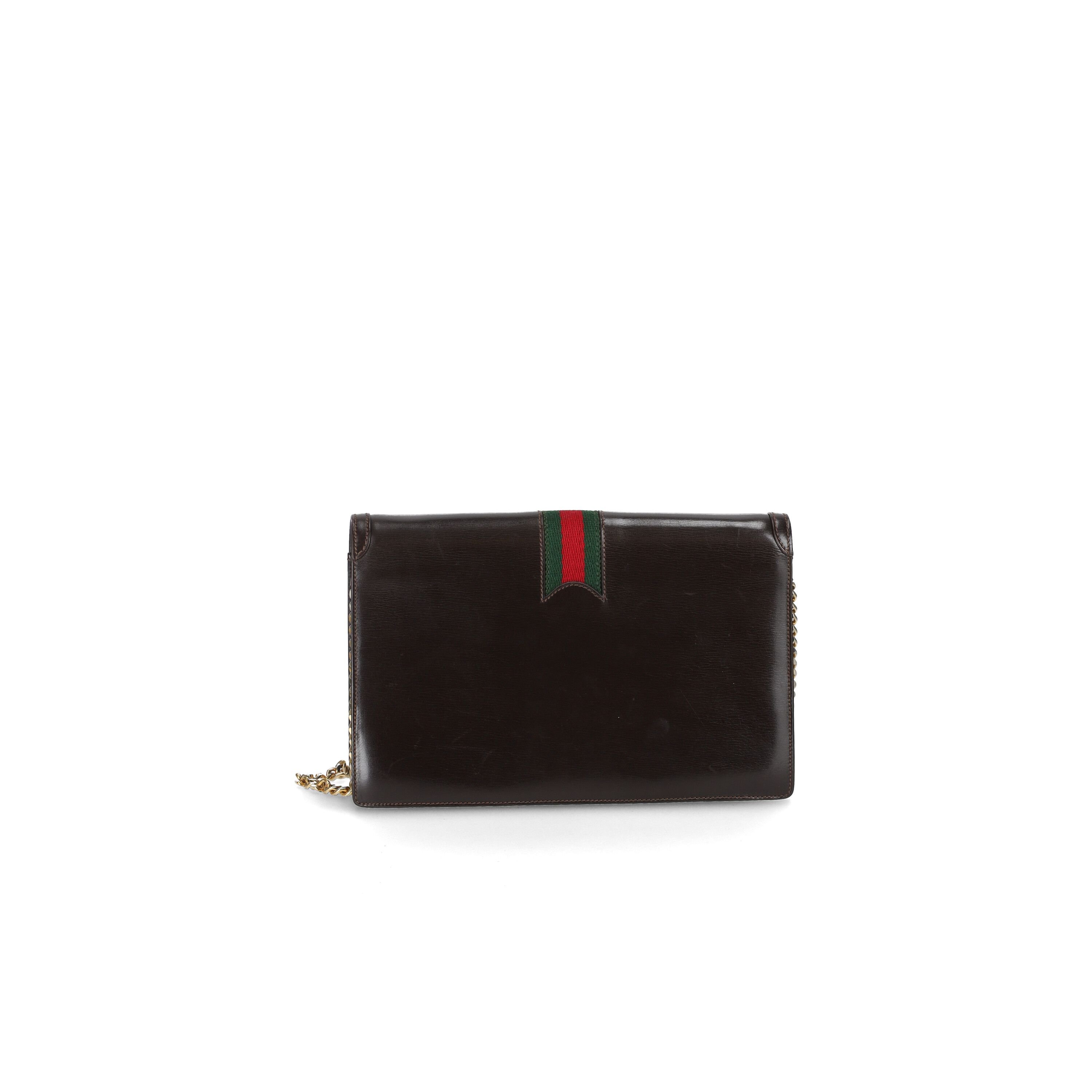Gucci Gg Sherry Line Shoulder Bag In Brown