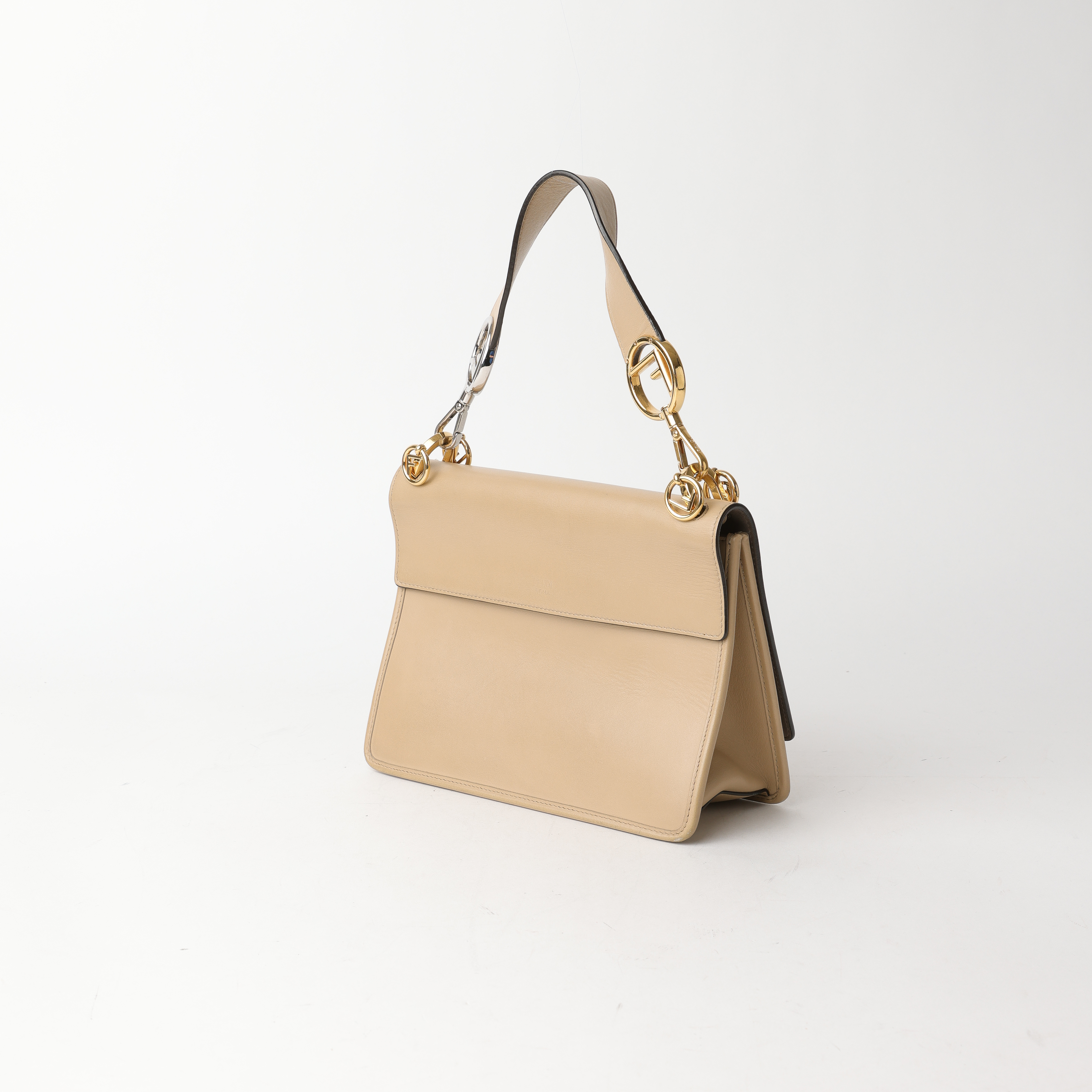 Fendi Kan I F Leather Shoulder Bag