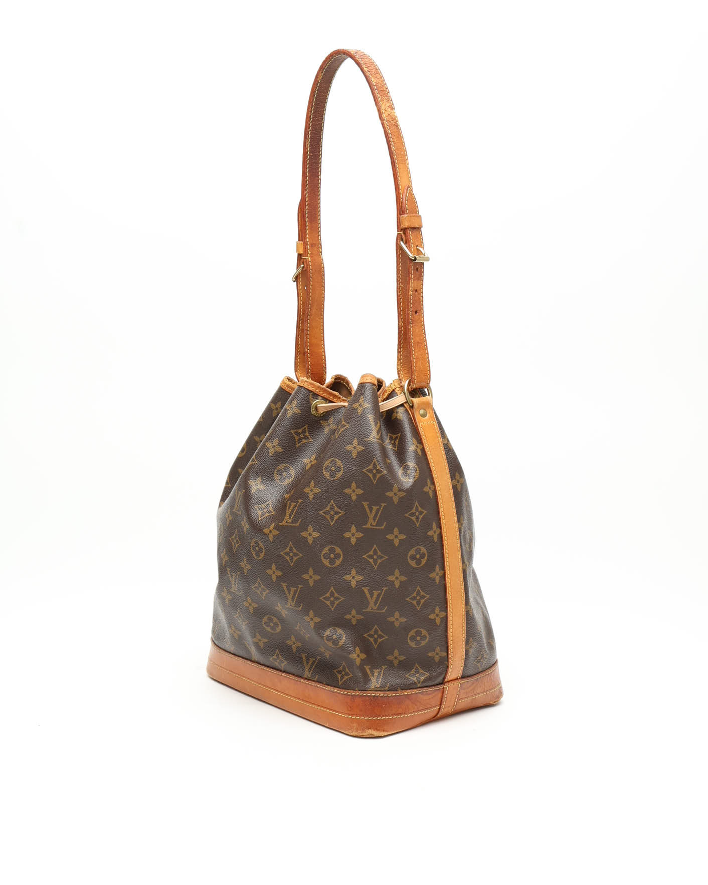 Pre-owned Louis Vuitton Monogram Noè Gm Shoulder Bag In Brown