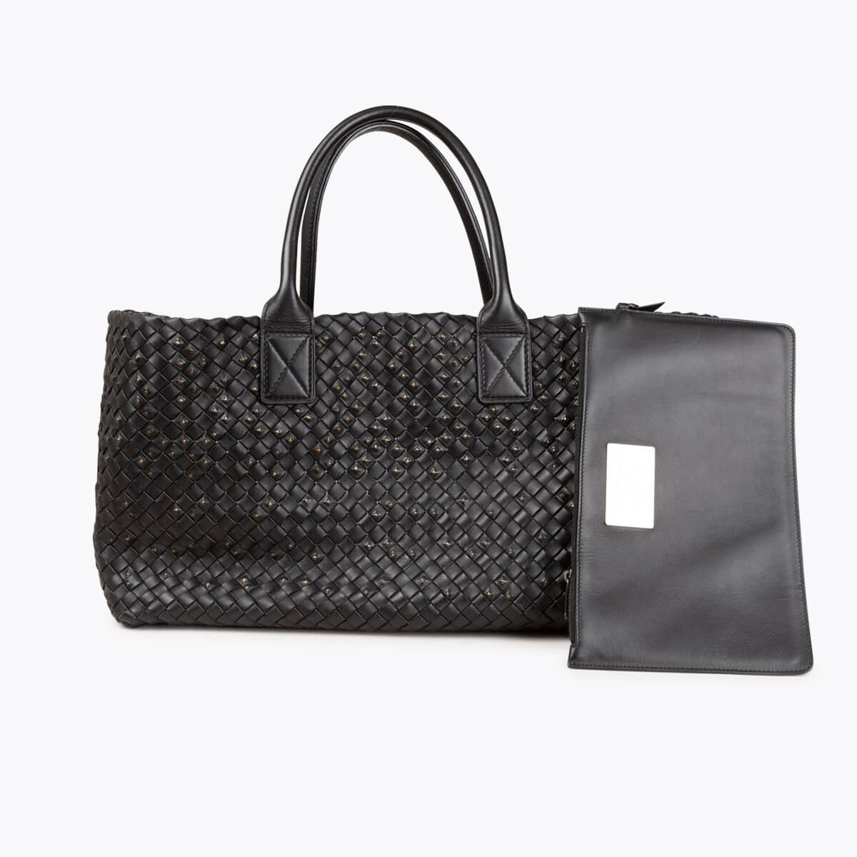 BOTTEGA VENETA Intrecciato Studded Medium Cabat Tote
