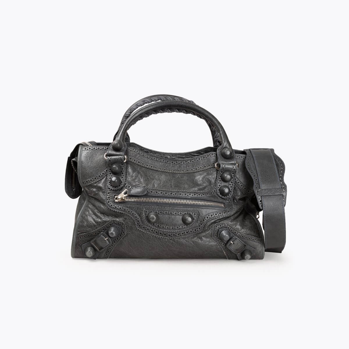 BALENCIAGA Giant Brogues Motorcycle City Bag