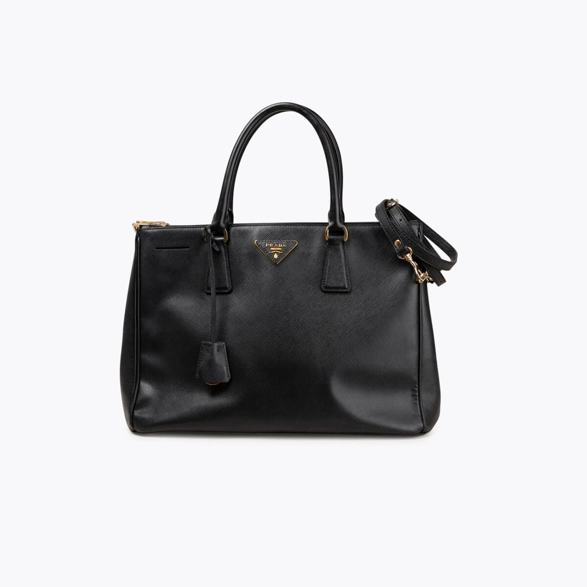 PRADA Medium Saffiano Lux Double-Zip Galleria Tote